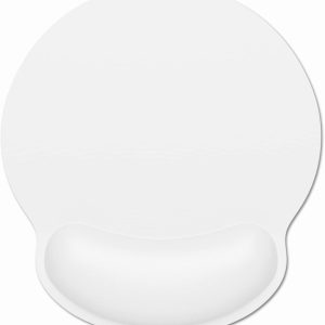 Ergonomic Mouse Pad with Wrist Support, Comfortable Memory Foam Wrist Rest for Easy Typing Pain Relief, Cute Computer Gaming Desktop Mouse Mat with Non-Slip Base for Laptop, Office, White