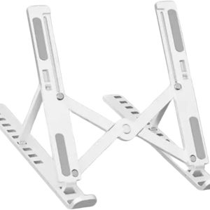 Foldable Laptop Stand with Cooling, Anti-Slip, White