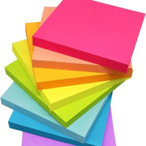 Sticky Notes 3x3 Inches,Bright Colors Self-Stick Pads | Easy to Post for Home, Office, Notebook, 82 Sheets/pad