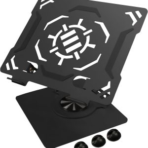 Rotating Laptop Stand with Cable Management, Black