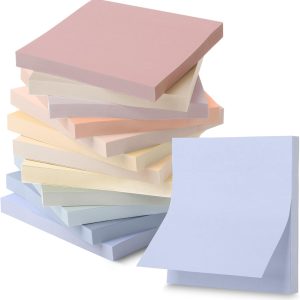 - Sticky Notes, 3"x3", 12 Pads, 600 Sheets, Soft Vintage Colors | Sticky Notes Bulk, Self-Stick Note Pads, Perfect for Office, School, Home, Study & Organization