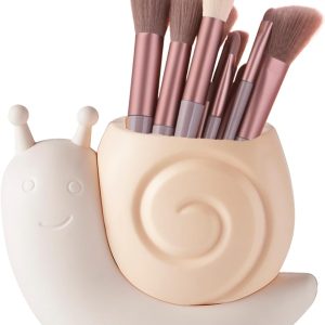 Snail-Shaped Multifunctional Pen Holder Storage Box, Yellow