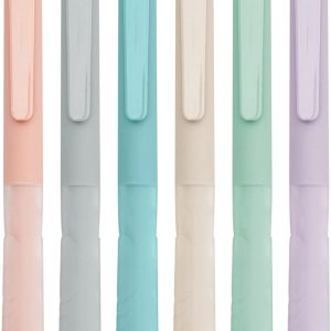 Ballpoint Pens 1.0mm Medium Point Black Ink Pens Retractable | Cute Pens Ballpoint Smooth Writing Pens with Super Soft Grip for Nurses Teachers (6-pack)