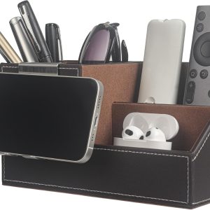 Ceramic Floral Multifunctional Pen Holder Desk Organiser, Green