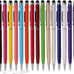 15 Pack Stylus Pens for Touch Screens Stylus Pen Compatible with Phone Tablets Kindle and Black Ink Ballpoint Pens-2 in 1 Stylists pens for Touch Screens