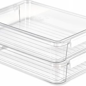 Transparent Plastic Stackable Storage Box/Document Case