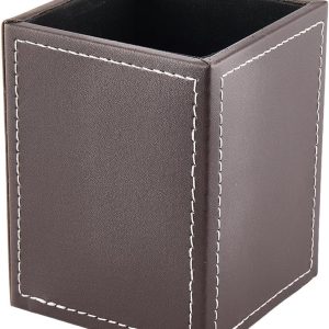 PU Leather Multifunctional Pen Holder Desk Organiser with Mouse Pad, Rabbit Design