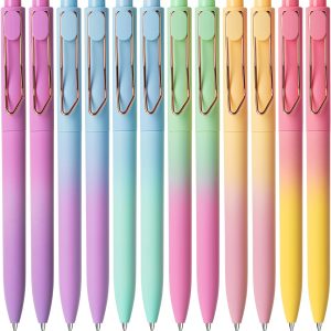 - Ballpoint Pens, 12 Pack, Gradient Color Barrels, Black Ink | Cute Ballpoint Pens Black Ink, Cute Pens for Journaling