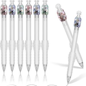 8 Pack Ballpoint Pens - 1.0mm Fidget Rotating Black Ink, No Smudge | Medium Point Smooth Writing - Soft Grip, Quick-drying Pens for Journaling, Cute School & Office Supplies, Gift for Women Men
