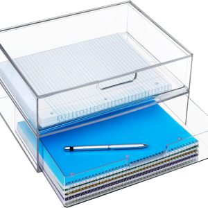 Plastic Stackable Drawer-Style Storage Box