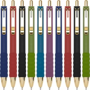 Ballpoint Pens Black Ink Ball Point Pen with Super Soft Grip Medium Point 1.0mm for Office (Vintage 12-count)